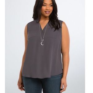 Dark Grey Georgette Tank